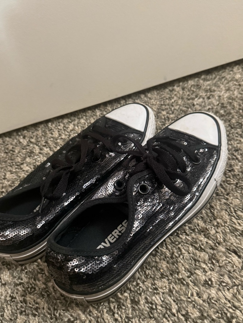 Converse Black and White Low Top Sneakers
